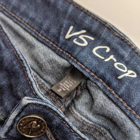 VICTORIA'S SECRET Zip Detail Ankle Crop Jeans Sz 8 - Picture 13 of 13